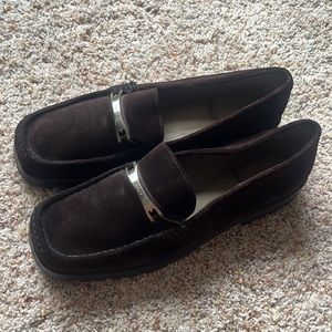 BALLY Tempest II Suede Loafer Dark Brown